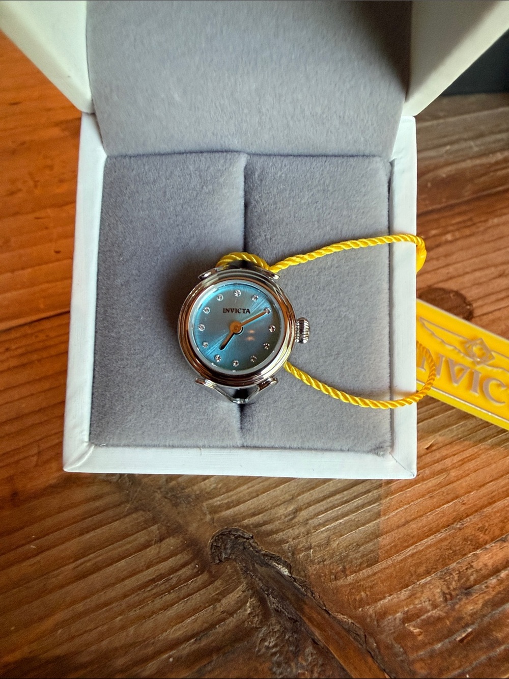 Invicta Women's Silver Watch with Blue Mother-of-Pearl Dial